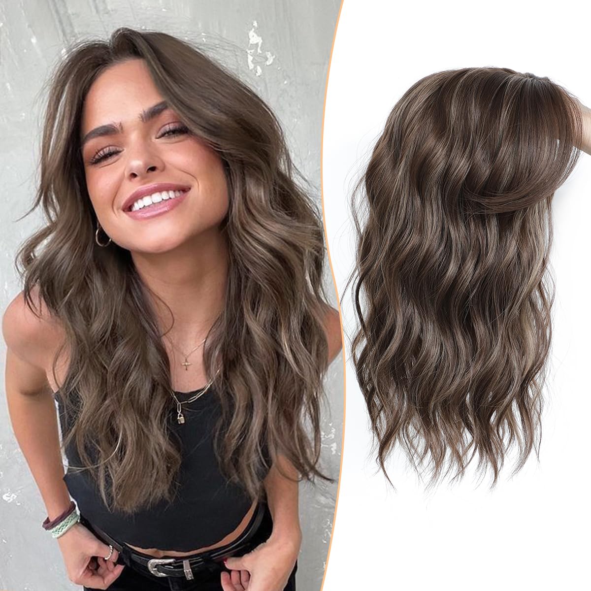 🔥Last Day Promotion🔥2026 New Lightweight & Breathable Wavy Hair Topper